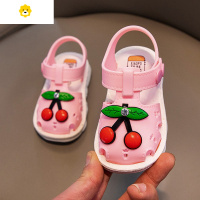 喻娄儿童凉鞋女宝宝学步鞋宝宝包头樱桃夏季小童软底防滑0-4岁公主鞋