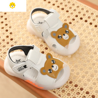 喻娄20年夏季男宝宝学步凉鞋0-2岁3婴儿防滑透气女童沙滩鞋包头儿童学步鞋
