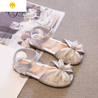 喻娄女童凉鞋爱莎公主鞋宝宝水钻鞋子20夏季新款儿童洋气软底水晶鞋学步鞋