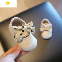 喻娄女宝宝鞋子春秋1一2-3周岁蝴蝶结公主鞋单鞋婴幼儿软底小童学步鞋