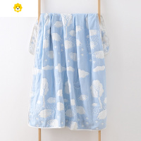 喻娄外单8层云朵宝宝纱布浴巾婴幼儿毛巾空调被四季盖毯推车毯