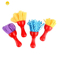 喻娄儿童绘画海绵刷 大号涂鸦工具 幼儿园绘画类用品手工DIY画笔4支装