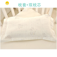喻娄A类纱布婴儿枕头花枕头宝宝新生儿童枕芯枕套新疆