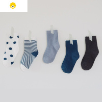 喻娄5双装儿童袜子日韩系复古色棉袜is潮经典百搭男女童袜子春秋短袜
