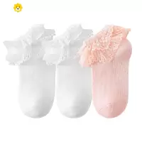 喻娄儿童袜子夏季薄款网眼女童短袜女孩袜子花边公主袜小孩袜