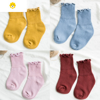 喻娄女童堆堆袜春秋季儿童中筒袜子宝宝短袜松口卷边1-3-5-8-10岁