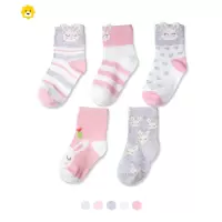 喻娄儿童袜子女薄款春夏季透气棉袜女童中筒袜夏天宝宝短袜
