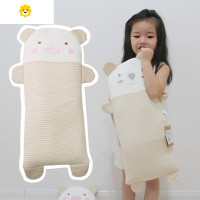 喻娄 彩棉新生儿婴儿枕头防偏头卡通宝宝枕头 儿童定型枕加长棉枕