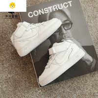 喻娄女童运动鞋白色高帮20儿童鞋小白鞋男童鞋子透气宝宝板鞋春秋款