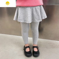 喻娄陈大猪L妈 女童裤子假两件裙裤秋季新款外穿休闲炸街运动宝宝长裤