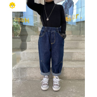 喻娄儿童裤子男童牛仔裤20新款秋季宝宝长裤韩版潮小童秋装