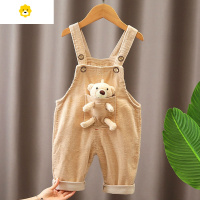 喻娄宝宝春秋单裤儿童条绒背带裤20秋装男女童装婴幼儿灯芯绒长裤子