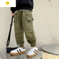 喻娄男童工装裤20秋装新款韩版宽松儿童休闲裤童装裤子男孩长裤街舞