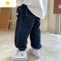 喻娄童装 男童棉布秋季裤子20儿童工装裤外穿薄款宝宝束脚裤