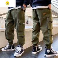 喻娄男童裤子春秋款季大童秋装20年新款休闲儿童工装潮帅气时髦长裤