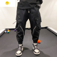 喻娄男童裤子春秋儿童宽松工装裤潮20新款中大童韩版男孩休闲长裤