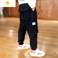 喻娄男童工装裤子春秋装20新款中大童洋气男孩运动长裤儿童休闲裤潮