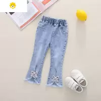 喻娄女童小喇叭裤秋装20新款女宝宝洋气时髦牛仔裤小童春秋休闲裤子