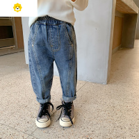 喻娄萌萌哒童装儿童裤子男童牛仔裤洋气20新款春季韩版男孩休闲长裤