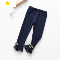 喻娄童装女童春秋打底裤韩版儿童长裤宝宝外穿洋气喇叭弹力薄款