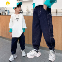 喻娄男童牛仔裤长裤秋季20新款帅气儿童休闲裤子宽松中大童男孩春秋