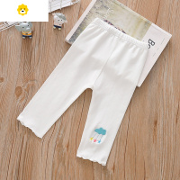 喻娄女童七分裤夏款宝宝打底裤夏季儿童中裤小女孩裤子