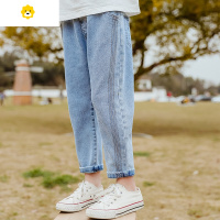 喻娄童装女童春秋牛仔裤20新款儿童长裤中大童洋气秋装女孩休闲裤子