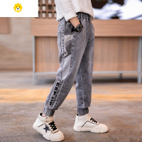 喻娄童装男童牛仔裤20年春秋工装儿童裤子中大童秋款男孩洋气长裤潮