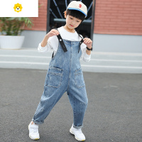 喻娄男童牛仔背带裤秋装大童软吊带裤儿童春秋款韩版男孩连体长裤子潮