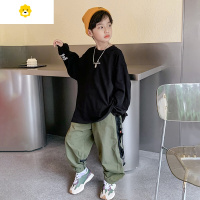 喻娄韩国童装男女童长袖T恤20秋季儿童宽松中大童套头卫衣