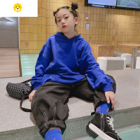 喻娄男童女童卫衣20秋季新款儿童帽衫中大童亲子装童装洋气长袖上衣