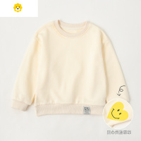 喻娄kokimoli 森林棠儿童笑脸圆领卫衣 男童女童秋装自信小孩毛圈上衣
