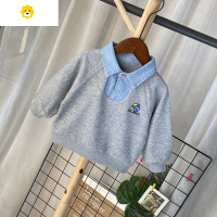 喻娄男童春秋长袖t恤宝宝秋装卫衣婴儿韩版打底衫小童上衣翻领POLO衫