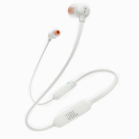 JBL T110BT 无线蓝牙耳机入耳式 立体声运动游戏手机耳机 通话重低音苹果安卓通用线控带麦K歌 白色