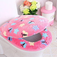 [马桶垫2件套]恒澍卫生间马桶盖套 保暖加厚通用厕所坐便器垫