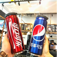 冬天保温杯创意直饮杯吸管易拉罐儿童杯不锈钢学生便携情侣杯