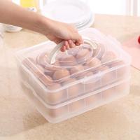 食品级材质【送饺子器】大容量饺子盒 鸡蛋盒 冷冻冻饺子无分格速冻保鲜冰箱收纳盒多层可叠加鸡蛋收纳盒饺托盘饺子保鲜盒