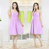 [可穿浴巾]胖瘦可穿2018秋季新款抹胸百变浴巾浴裙可选干帽