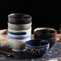 日式和风陶瓷碗拉面碗家用大碗面碗沙拉斗笠碗手绘复古汤碗泡面碗