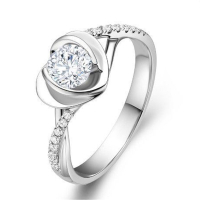 [多款戒指男]气质银戒指女可钻戒情侣一对婚戒情人节指环
