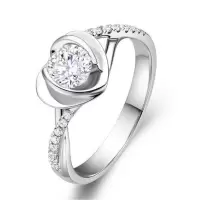 [多款戒指男]气质银戒指女可钻戒情侣一对婚戒情人节指环