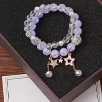 韩版星星双层爆花晶手链女手饰甜美可爱小清新学生小饰品手链