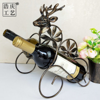 欧式红酒架 家用酒柜摆件红酒展示架创意手提复古装饰品 葡萄酒架