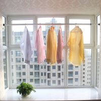 伸缩杆免打孔挂衣晾衣杆浴室卫生间架浴帘杆窗帘杆卧室衣柜涨撑杆