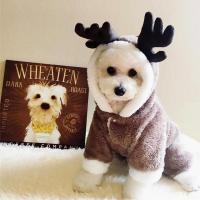 狗狗衣服秋冬装圣诞麋鹿棉衣泰迪比熊小型犬贵宾幼犬宠物小狗棉衣