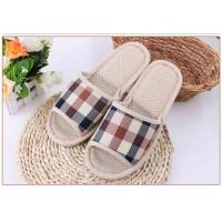 [ 两双装 ,鞋子是不规则款,建议的亲要慎拍 ]亚麻家居拖鞋 四季室内地板托情侣防滑软底条纹月子鞋冬季棉拖鞋