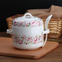 陶瓷燕窝炖盅大小号带盖双盖隔炖盅家用蒸盅人参炖罐燕窝盅蒸蛋