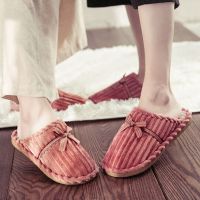 棉拖鞋女厚底冬季韩版时尚可爱情侣室内棉拖跟月子拖鞋男冬天