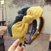 箍韩国带齿防滑简约头箍兔耳朵蝴蝶结饰宽边甜美淑女森女卡