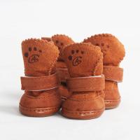 狗狗鞋子秋冬棉鞋羊羔绒雪地靴泰迪贵宾保暖防滑狗狗棉鞋宠物鞋子